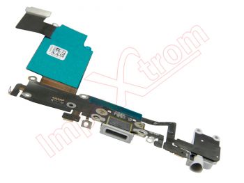 Circuíto / cable flex calidad PREMIUM con conector de carga, datos y accesorios lightning gris claro, micrófono para iPhone 6S plus A1634 / A1687 / A1699. Calidad PREMIUM